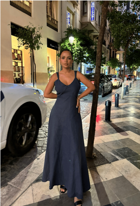 Robe corset en lin